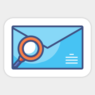 blue envelope design Sticker